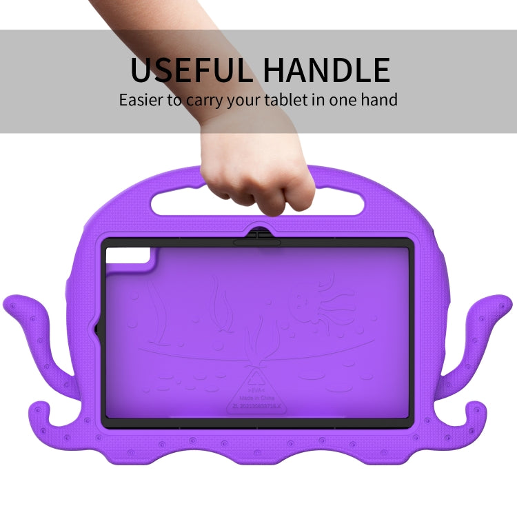 For Samsung Galaxy Tab S6 Lite 2024 Octopus Style EVA Hybrid PC Shockproof Tablet Case with Strap(Purple) - Other Galaxy Tab PC by buy2fix | Online Shopping UK | buy2fix