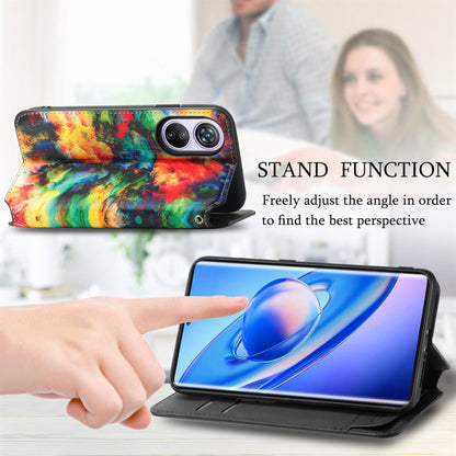 For Blackview A200 Pro CaseNeo Colorful Magnetic Leather Phone Case(Colorful Cloud) - More Brand by buy2fix | Online Shopping UK | buy2fix