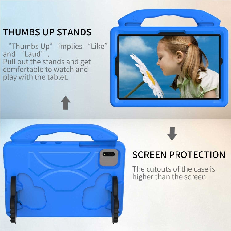 For Samsung Galaxy Tab S9 FE 11.0 2023 Thumb Bracket EVA Shockproof Tablet Case(Blue) - Galaxy Tab S9 FE by buy2fix | Online Shopping UK | buy2fix