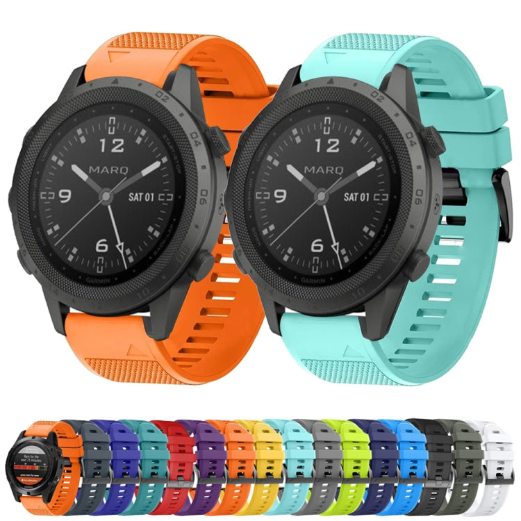 For Garmin Fenix 6 Pro 22mm Quick Release Silicone Watch Band(Black) - Watch Bands by buy2fix | Online Shopping UK | buy2fix