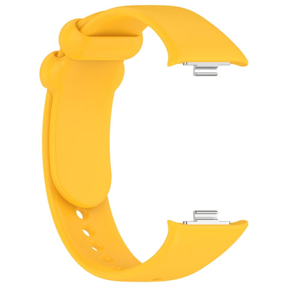 For Redmi Watch 4 Solid Color Liquid Silicone Watch Band(Yellow) - Watch Bands by buy2fix | Online Shopping UK | buy2fix