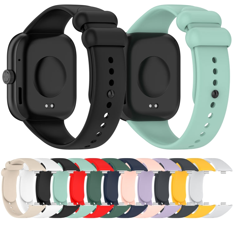 For Redmi Watch 4 Solid Color Liquid Silicone Watch Band(Black) - Watch Bands by buy2fix | Online Shopping UK | buy2fix