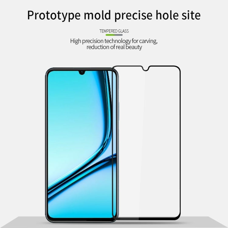 For Realme Note 50 MOFI 9H 2.5D Full Screen Tempered Glass Film(Black) - Realme Tempered Glass by MOFI | Online Shopping UK | buy2fix