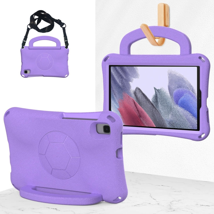 For Samsung Galaxy Tab A7 Lite 8.7 T220/T225 Handle Football Shaped EVA Shockproof Tablet Case(Light Purple) - Tab A7 Lite T220 / T225 by buy2fix | Online Shopping UK | buy2fix