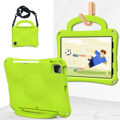 For iPad Pro 11 2024 Handle Football Shaped EVA Shockproof Tablet Case(Grass Green) - iPad Pro 11 2024 Cases by buy2fix | Online Shopping UK | buy2fix