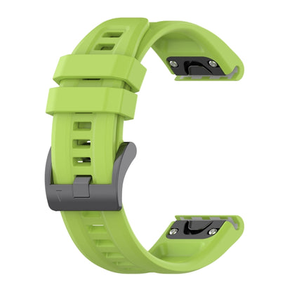 For Garmin Forerunner 965 / 955 / 945 / 935 Solid Color Black Buckle Silicone Quick Release Watch Band(Lime green) - Watch Bands by buy2fix | Online Shopping UK | buy2fix