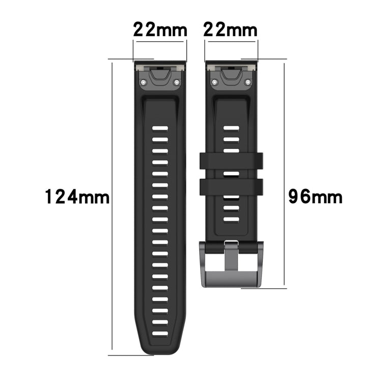 For Garmin Forerunner 965 / 955 / 945 / 935 Solid Color Black Buckle Silicone Quick Release Watch Band(Orange) - Watch Bands by buy2fix | Online Shopping UK | buy2fix