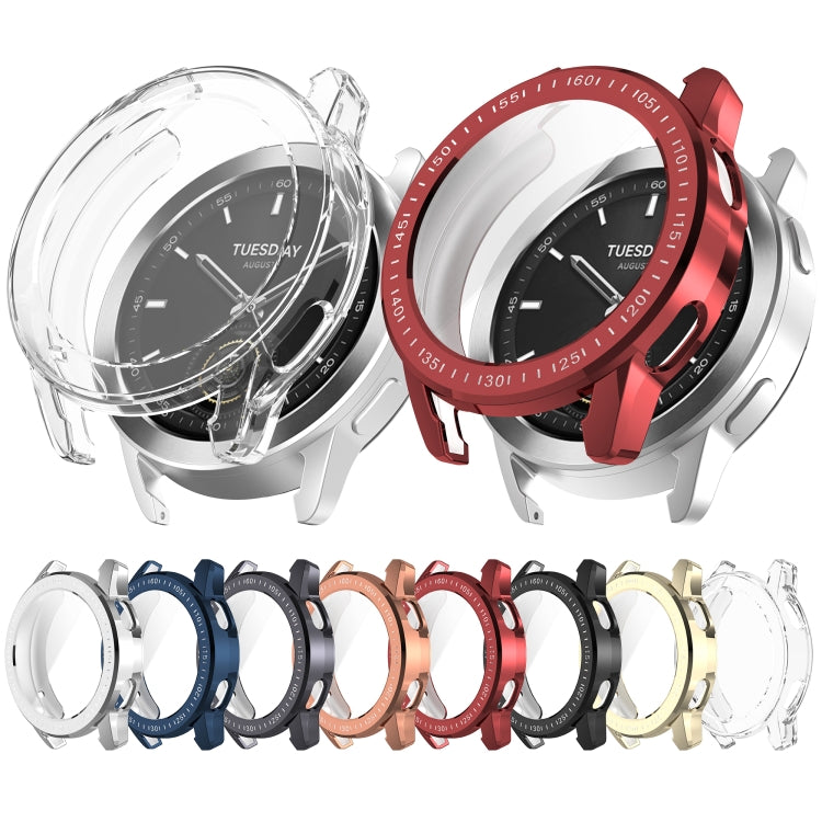 For Xiaomi Watch S3 Full Package TPU Electroplated Watch Protective Case(Transparent) - Watch Cases by buy2fix | Online Shopping UK | buy2fix