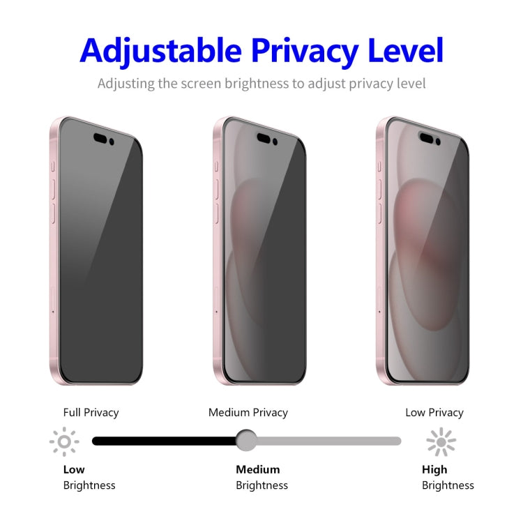 For iPhone 15 ENKAY Easy Install Anti-peeping Privacy Full Screen Tempered Glass Film - iPhone 15 Tempered Glass by ENKAY | Online Shopping UK | buy2fix