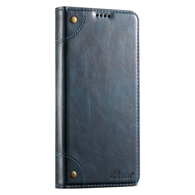 For Samsung Galaxy S24 5G Suteni Baroque Calf Texture Buckle Wallet Leather Phone Case(Blue) - Galaxy S24 5G Cases by Suteni | Online Shopping UK | buy2fix