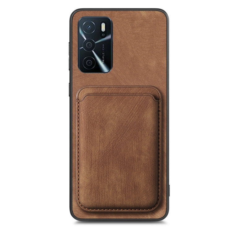 For OPPO Reno10 Pro+ Retro Leather Card Bag Magnetic Phone Case(Brown) - OPPO Cases by buy2fix | Online Shopping UK | buy2fix