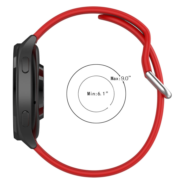 For Xiaomi Watch 2 Solid Color Metal Silver Buckle Silicone Watch Band, Size: L(Red) - Watch Bands by buy2fix | Online Shopping UK | buy2fix