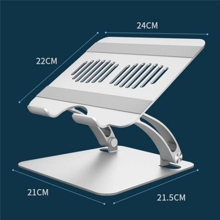 AS010-BMW Aluminum Alloy Notebook Computer Riser Desktop Laptop Stand Holder(Grey) - Laptop Stand by buy2fix | Online Shopping UK | buy2fix
