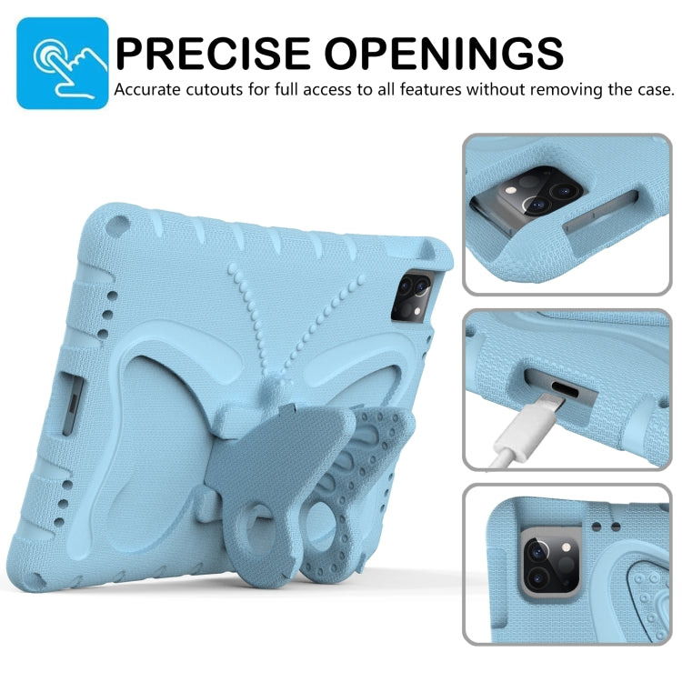 For iPad Pro 11 2024 Butterfly Bracket EVA Shockproof Tablet Case(Light Blue) - iPad Pro 11 2024 Cases by buy2fix | Online Shopping UK | buy2fix