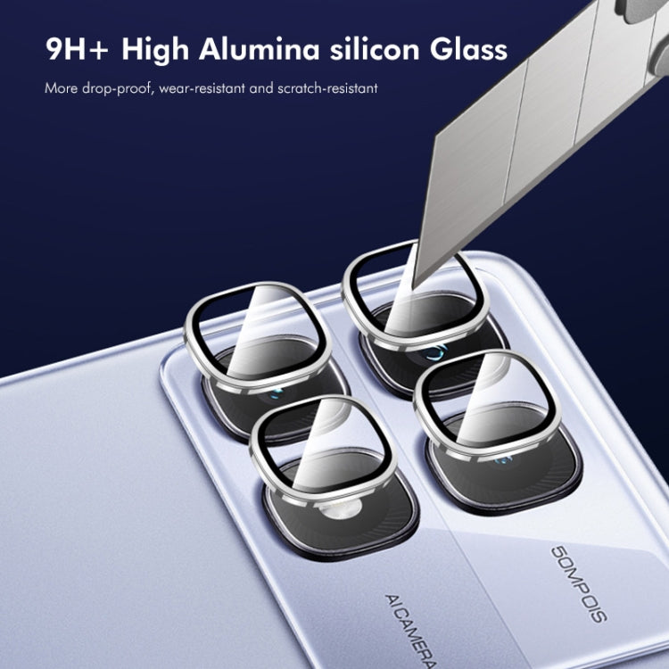 For Redmi K70 Ultra ENKAY Hat-Prince 9H Rear Camera Lens Aluminium Alloy Tempered Glass Film(Silver) -  by ENKAY | Online Shopping UK | buy2fix