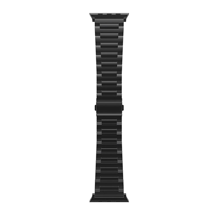 For Apple Watch Ultra 2 49mm I-Shaped Titanium Watch Band(Black) - Watch Bands by buy2fix | Online Shopping UK | buy2fix