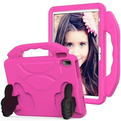 For iPad Air 11 2024 Children EVA Shockproof Tablet Case with Thumb Bracket(RoseRed) - iPad Air 11 2024 Cases by buy2fix | Online Shopping UK | buy2fix