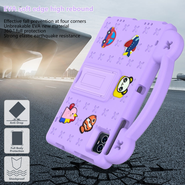 For Blackview Tab 80 10.1 2023 Handle Kickstand Children EVA Shockproof Tablet Case(Light Purple) - Others by buy2fix | Online Shopping UK | buy2fix