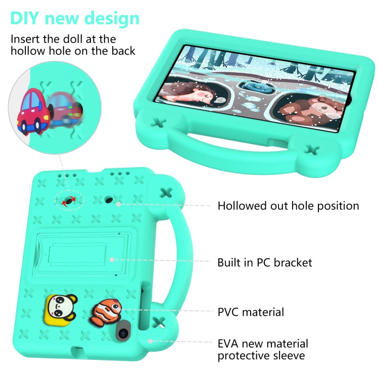 For Walmart Onn 7.0 Gen4 2024 Handle Kickstand Children EVA Shockproof Tablet Case(Mint Green) - Others by buy2fix | Online Shopping UK | buy2fix