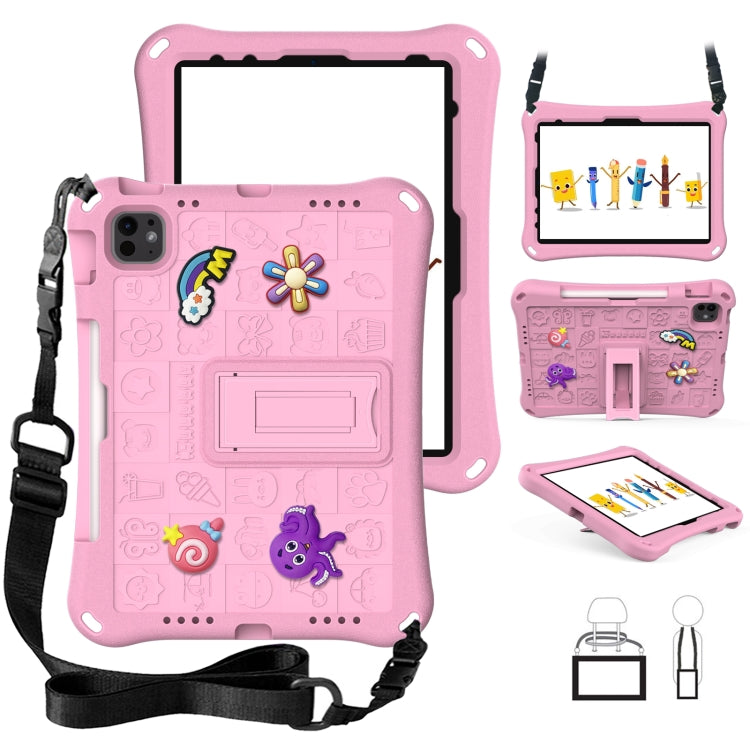 For iPad Air 11 2024 Hi Baby EVA Full Body Tablet Case with Strap(Pink) - iPad Air 11 2024 Cases by buy2fix | Online Shopping UK | buy2fix