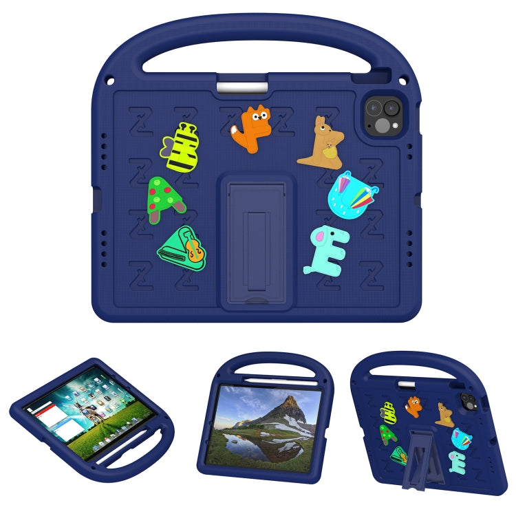 For iPad Air 11 2024 Cartoon Sparrow EVA Shockproof Tablet Case(Navy Blue) - iPad Air 11 2024 Cases by buy2fix | Online Shopping UK | buy2fix