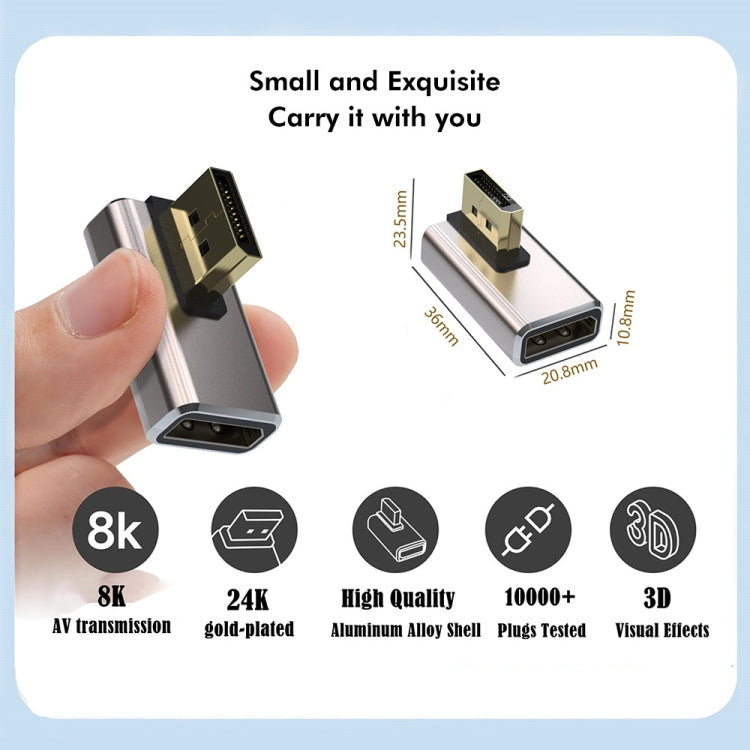 JUNSUNMAY 8K@60Hz PD1.4 Male Displayport to Female Displayport Adapter Converter, Style:B -  by JUNSUNMAY | Online Shopping UK | buy2fix