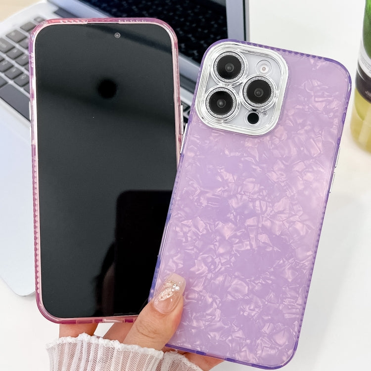 For iPhone 16 Pro Plating Glitter Texture TPU Phone Case with Lens Film(White Water Ripples) - iPhone 16 Pro Cases by buy2fix | Online Shopping UK | buy2fix