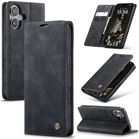 For iPhone 16 CaseMe 013 Multifunctional Horizontal Flip Leather Phone Case(Black) - iPhone 16 Cases by CaseMe | Online Shopping UK | buy2fix