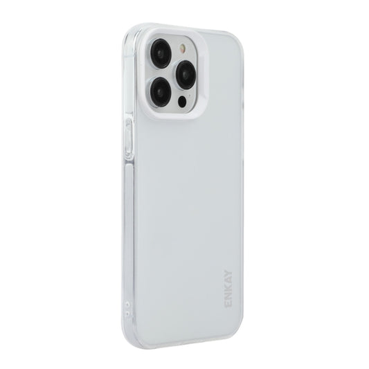 For iPhone 16 Pro Max ENKAY Hat-Prince Translucent Matte TPU Soft Phone Case(White) - iPhone 16 Pro Max Cases by ENKAY | Online Shopping UK | buy2fix