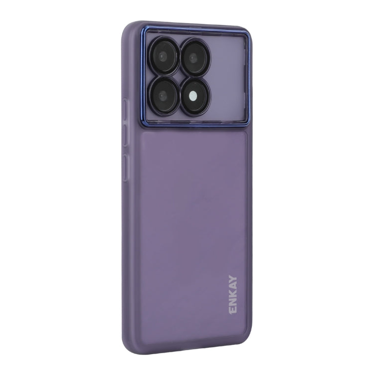 For Redmi K70 / K70 Pro ENKAY Hat-Prince Translucent Matte TPU Phone Case with Lens Film(Purple) - K70 Pro Cases by ENKAY | Online Shopping UK | buy2fix