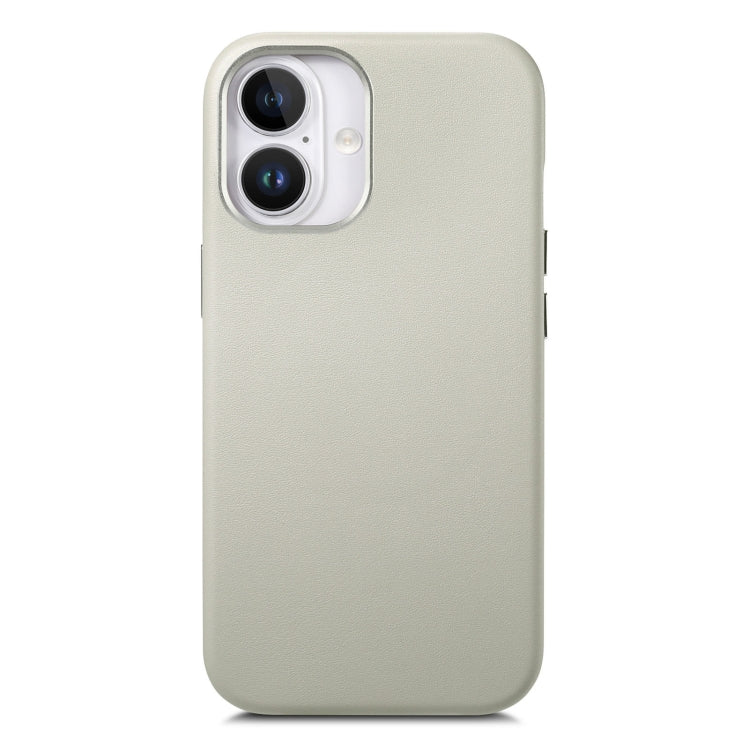 For iPhone 16 Plus Electroplated Metal Button Shockproof Phone Case(White) - iPhone 16 Plus Cases by buy2fix | Online Shopping UK | buy2fix