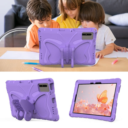 For Lenovo Tab M11 / Xiaoxin Pad 11 2024 Butterfly Bracket EVA Shockproof Tablet Case(Light Purple) - Lenovo by buy2fix | Online Shopping UK | buy2fix