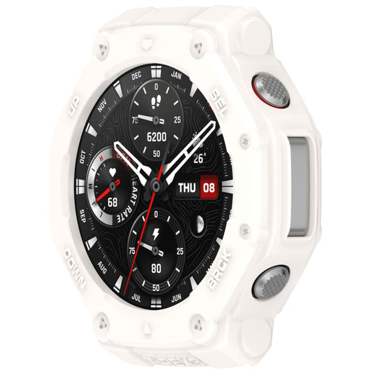 For Amazfit T-Rex3 Armor Hollow TPU Half Coverage Watch Case(Ivory White) - Watch Cases by buy2fix | Online Shopping UK | buy2fix