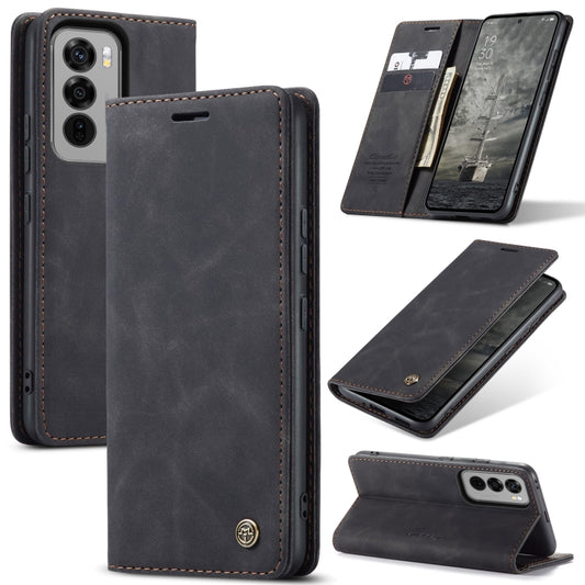 For OPPO Reno12 Pro 5G Global CaseMe 013 Multifunctional Horizontal Flip Leather Phone Case(Black) - Reno12 Pro Cases by CaseMe | Online Shopping UK | buy2fix