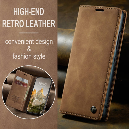 For Xiaomi 14T CaseMe 013 Multifunctional Horizontal Flip Leather Phone Case(Brown) - 14T Cases by CaseMe | Online Shopping UK | buy2fix