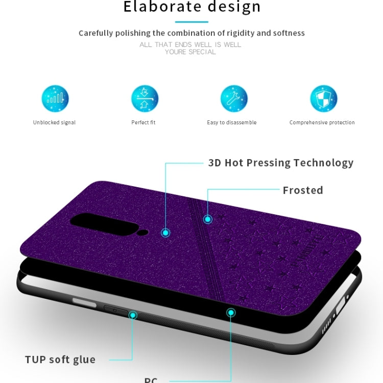 PINWUYO Full Coverage Waterproof Shockproof PC+TPU+PU Protective Case for Oneplus7 pro(Purple) - OnePlus Cases by PINWUYO | Online Shopping UK | buy2fix