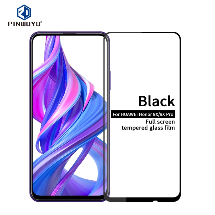 PINWUYO 9H 2.5D Full Screen Tempered Glass Film For Huawei Honor 9X / 9X Pro(Black) - Honor Tempered Glass by PINWUYO | Online Shopping UK | buy2fix
