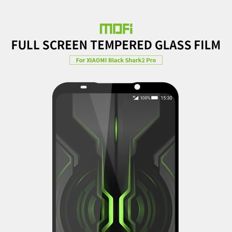 MOFI 9H 2.5D Full Screen Tempered Glass Film for Xiaomi Black shark2 Pro(Black) -  by MOFI | Online Shopping UK | buy2fix