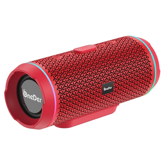 Oneder V10 Bluetooth 5.0 Color Dual LED lights, TWS Connection Function, 10W Stereo CD Quality，Support TF Card & USB Drive & AUX & FM(Red) - Desktop Speaker by OneDer | Online Shopping UK | buy2fix