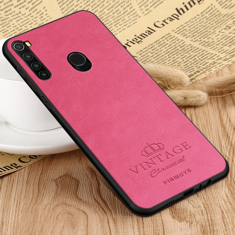 For Xiaomi RedMi Note 8 PINWUYO Pin Rui Series Classical Leather, PC + TPU + PU Leather Waterproof And Anti-fall All-inclusive Protective Shell(Red) - Xiaomi Cases by PINWUYO | Online Shopping UK | buy2fix