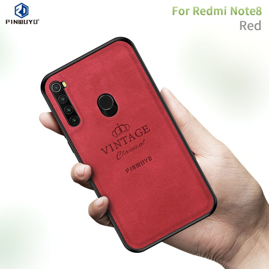 For Xiaomi RedMi Note 8 PINWUYO Zun Series PC + TPU + Skin Waterproof And Anti-fall All-inclusive Protective Shell(Red) - Xiaomi Cases by PINWUYO | Online Shopping UK | buy2fix