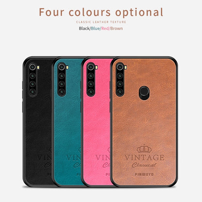 For Xiaomi Redmi Note 8T PINWUYO Pin Rui Series Classical PU Leather + PC + TPU Anti-fall All-inclusive Case (Red) - Xiaomi Cases by PINWUYO | Online Shopping UK | buy2fix