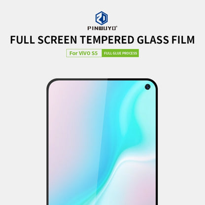 For vivo S5 PINWUYO 9H 2.5D Full Screen Tempered Glass Film(Black) - vivo Tempered Glass by PINWUYO | Online Shopping UK | buy2fix