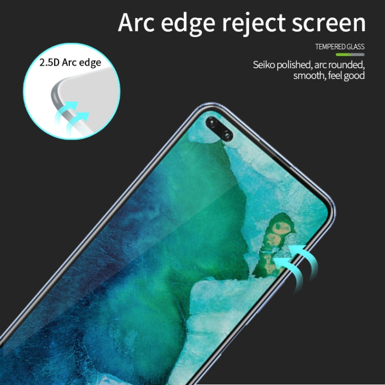 For Huawei Honor V30 MOFI 9H 2.5D Full Screen Tempered Glass Film(Black) - Honor Tempered Glass by MOFI | Online Shopping UK | buy2fix