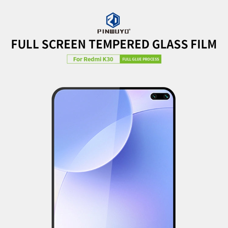 For Xiaomi Redmi K30 PINWUYO 9H 2.5D Full Screen Tempered Glass Film(Black) -  by PINWUYO | Online Shopping UK | buy2fix