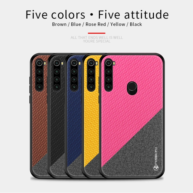 For Xiaomi RedMi Note8T PINWUYO Rong Series  Shockproof PC + TPU+ Chemical Fiber Cloth Protective Cover(Red) - Xiaomi Cases by PINWUYO | Online Shopping UK | buy2fix