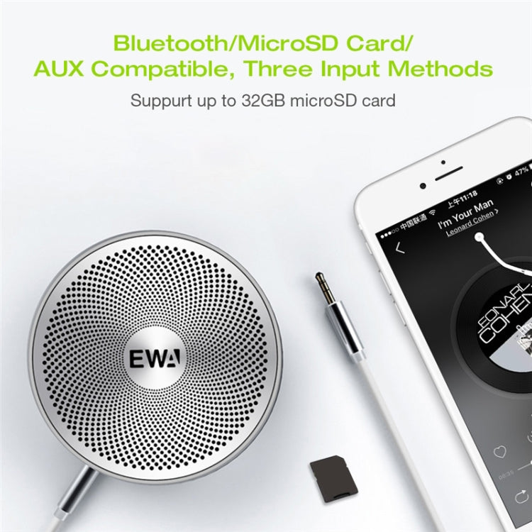 EWA A3 Mini Speakers 8W 3D Stereo Music Surround Wireless Bluetooth Speakers  Portable  Sound Bass Support TF Cards USB(Blue) - Desktop Speaker by EWA | Online Shopping UK | buy2fix