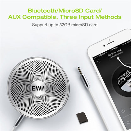 EWA A3 Mini Speakers 8W 3D Stereo Music Surround Wireless Bluetooth Speakers  Portable  Sound Bass Support TF Cards USB(Gold) - Desktop Speaker by EWA | Online Shopping UK | buy2fix