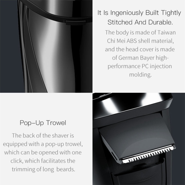 Original Xiaomi Youpin Yingqu Blackstone3 Men Portable Face Care Three Cutter Heads Electric Shaving Razor - Electric Shavers by Xiaomi | Online Shopping UK | buy2fix