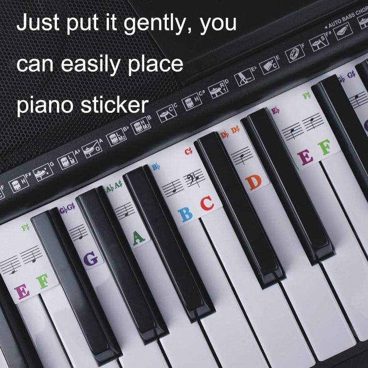 Children Beginner Piano Keyboard Color Stickers Musical Instrument Accessories, Style: Imitation Piano Keys 61 Keys - Keyboard Instruments by buy2fix | Online Shopping UK | buy2fix